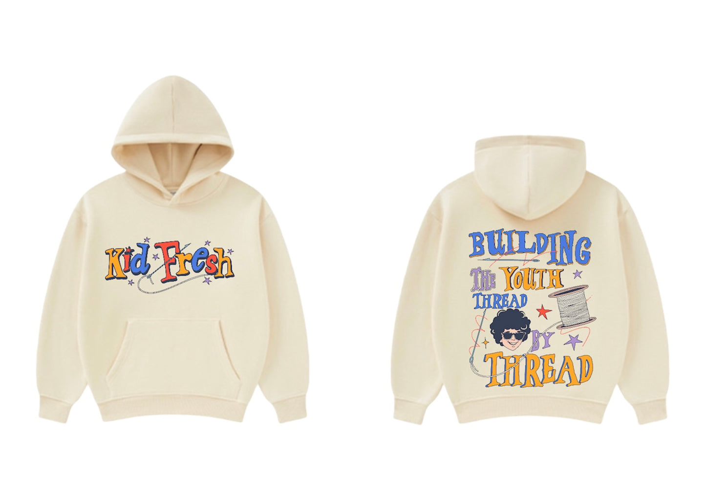 Cream Building the Youth Hoodie