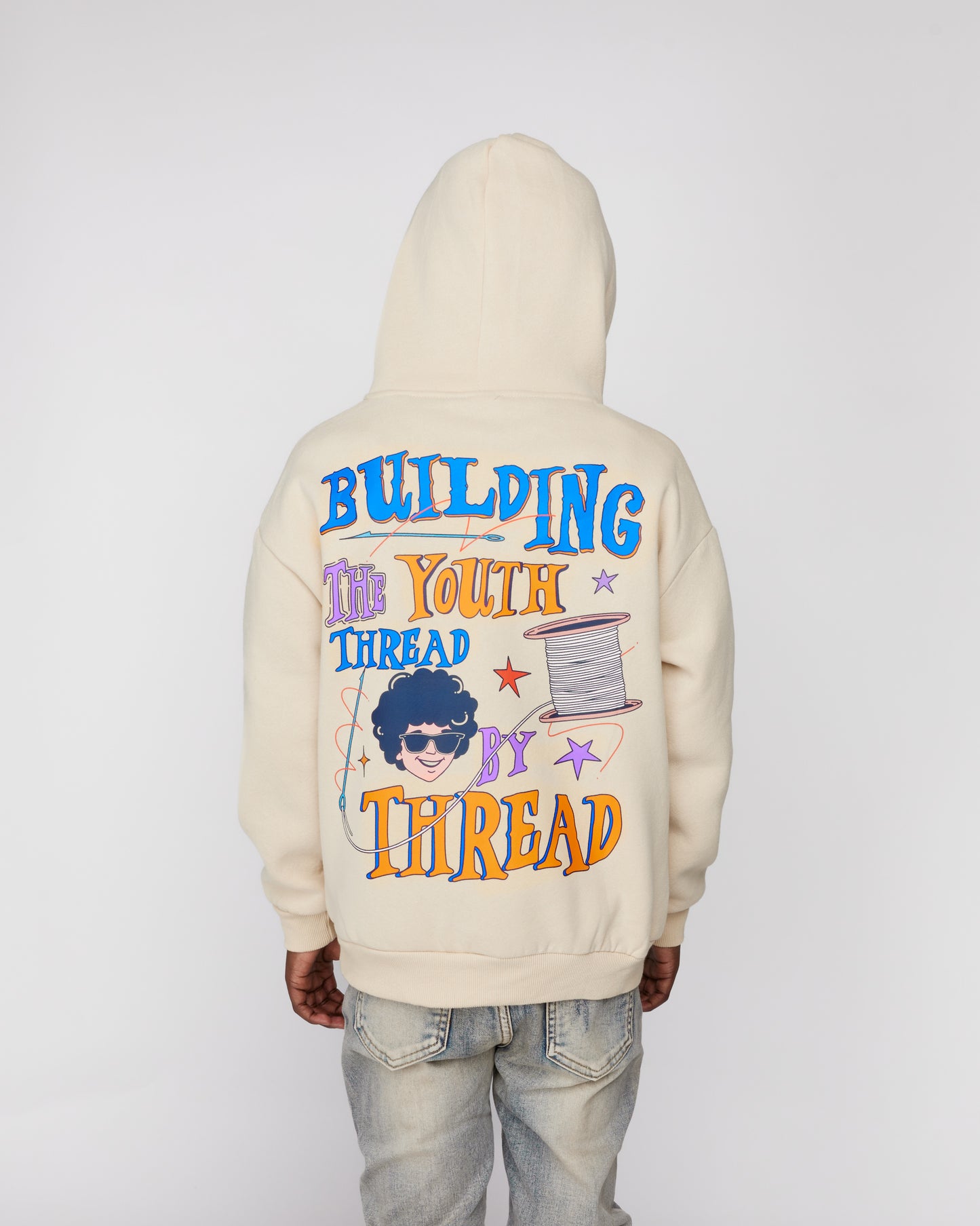 Cream Building the Youth Hoodie