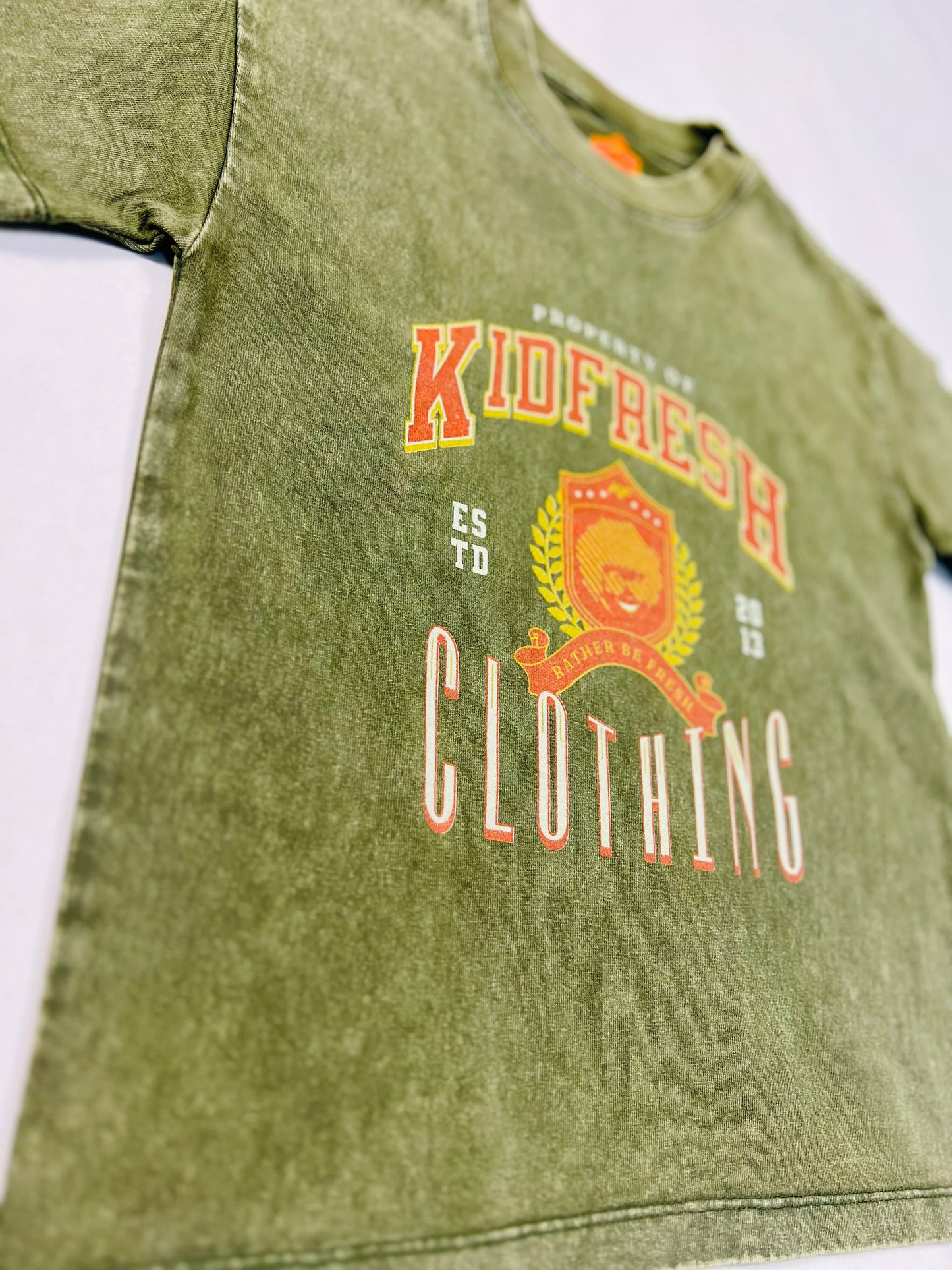 Army Green Acid Wash Tee